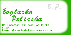 boglarka palicska business card